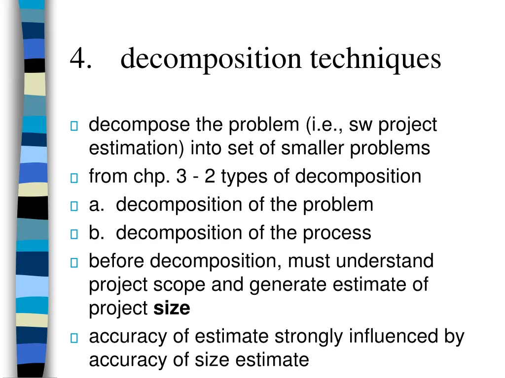 4 decomposition techniques