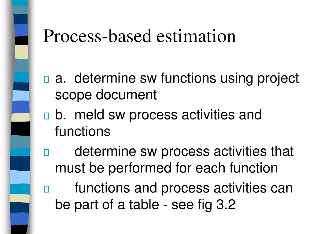 process based estimation 1