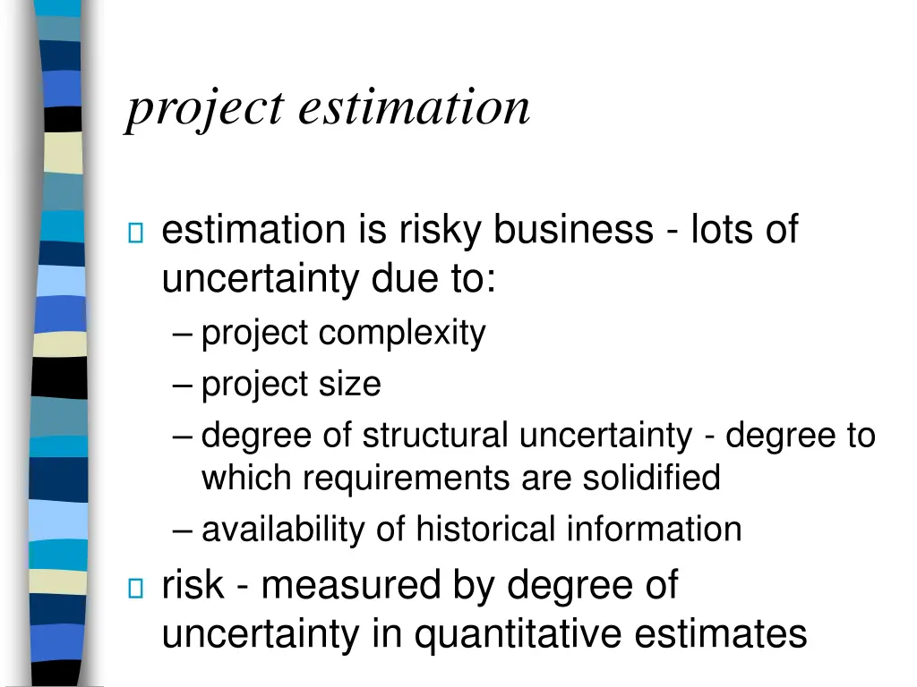 project estimation 1