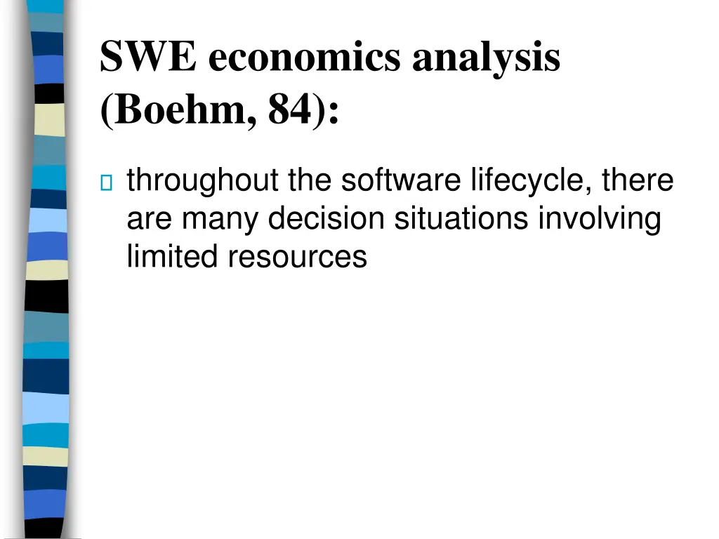 swe economics analysis boehm 84