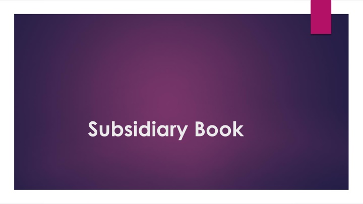 subsidiary book