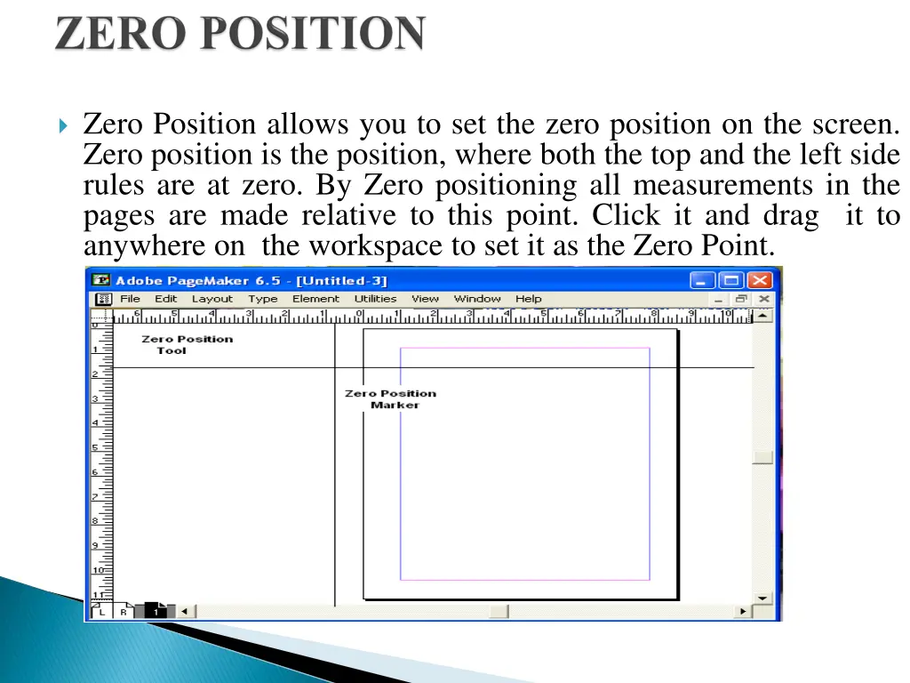 zero position allows you to set the zero position