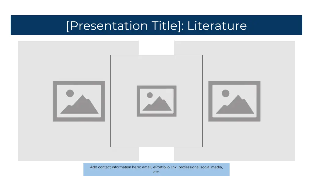 presentation title literature