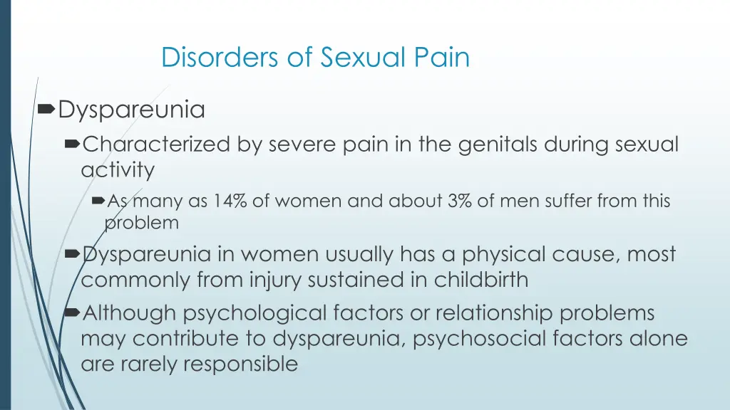 disorders of sexual pain 1