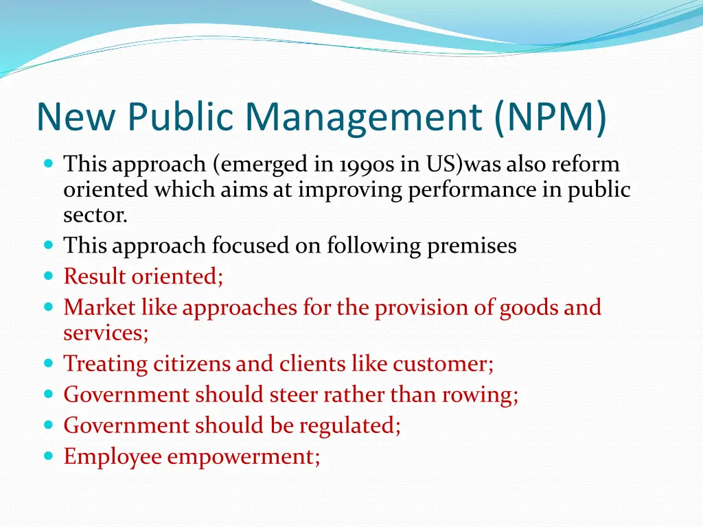 new public management npm