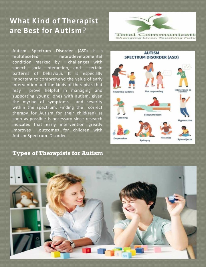 what kind of therapist are best for autism