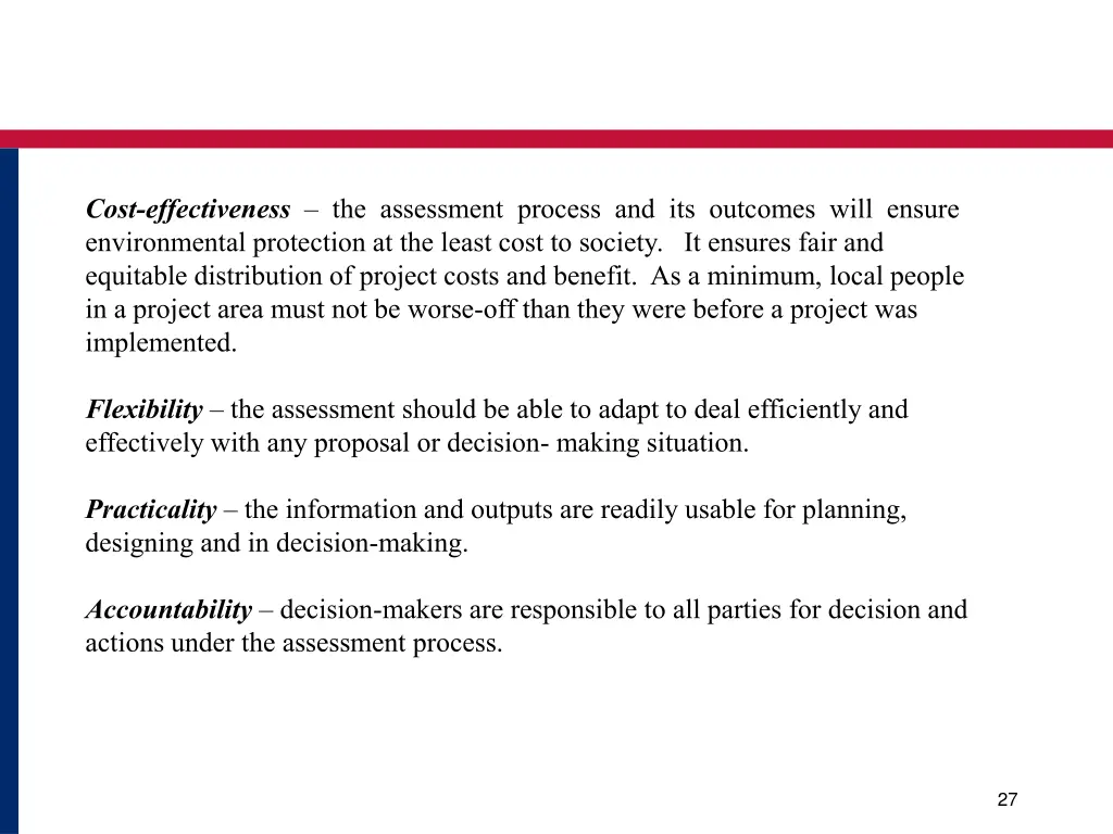 cost effectiveness the assessment process