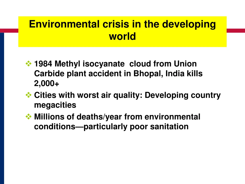 environmental crisis in the developing world