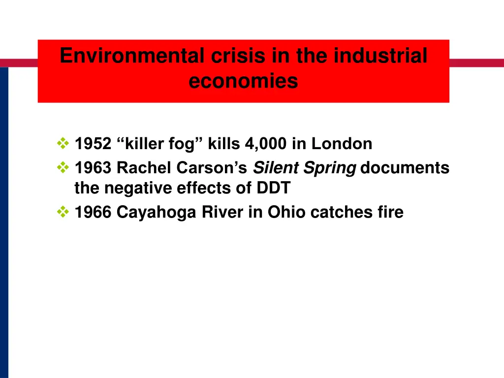 environmental crisis in the industrial economies