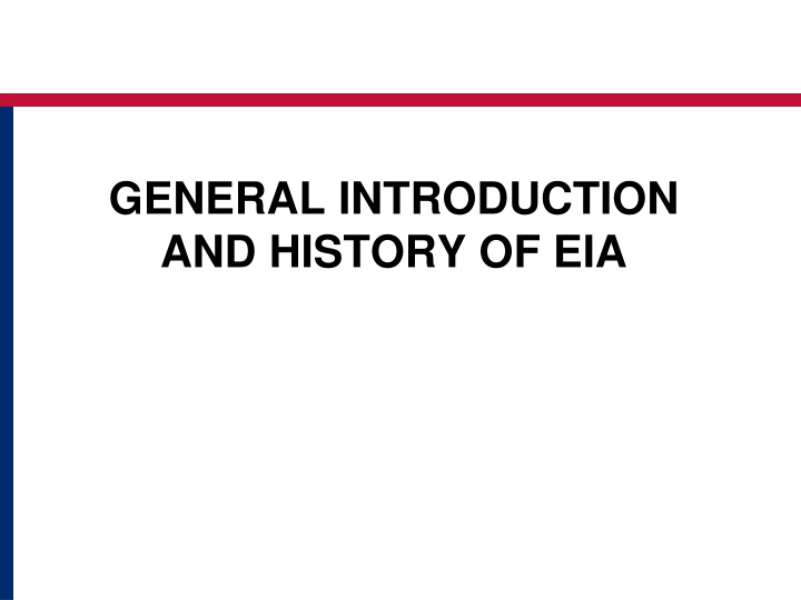 general introduction and history of eia