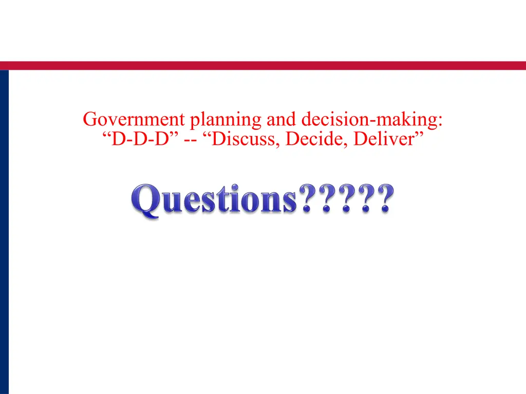 government planning and decision making