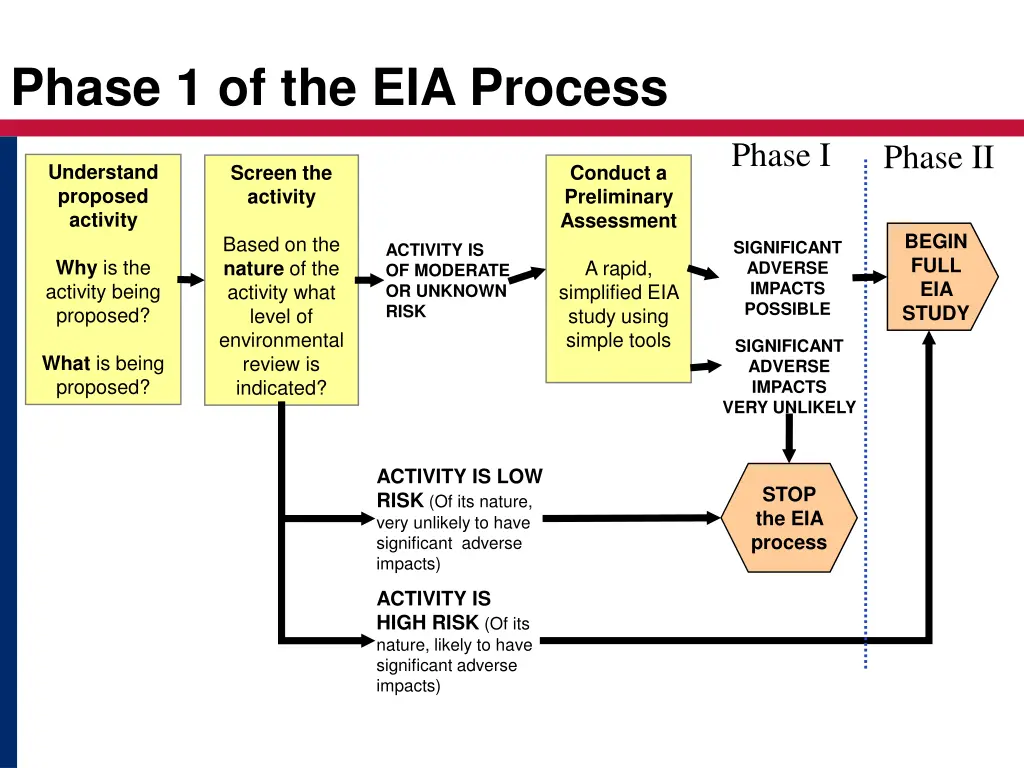 phase 1 of the eia process