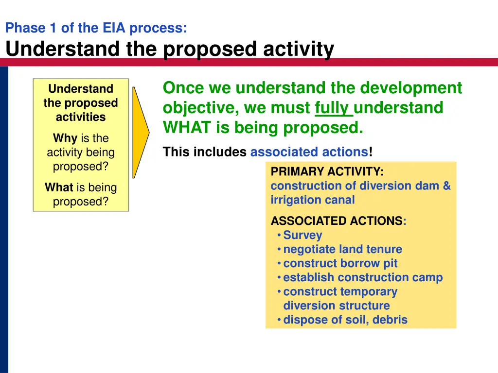 phase 1 of the eia process understand 1