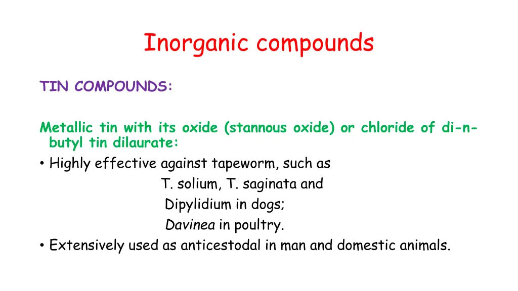 inorganic compounds