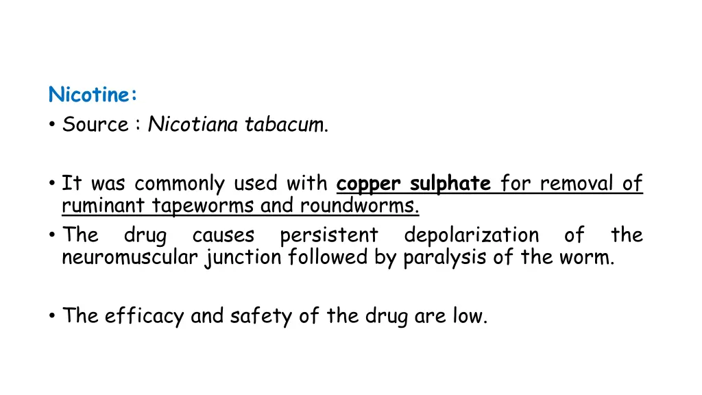 nicotine source nicotiana tabacum