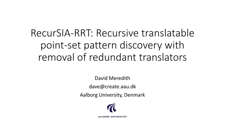 recursia rrt recursive translatable point