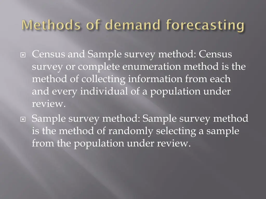 census and sample survey method census survey