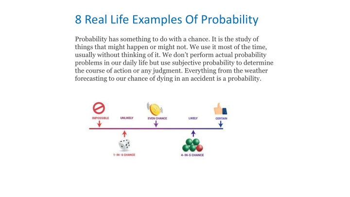 8 real life examples of probability