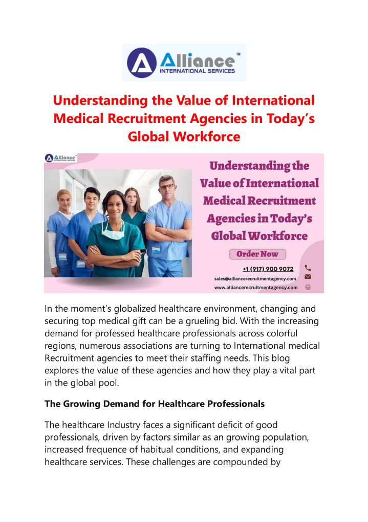 understanding the value of international medical