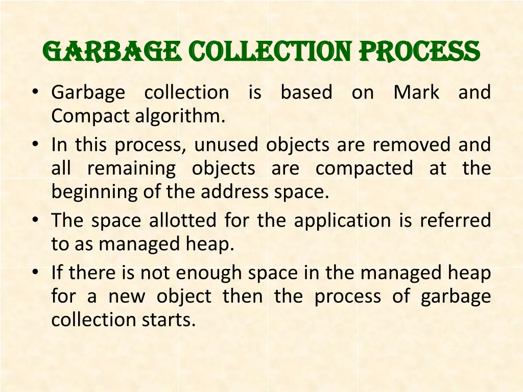 garbage collection process garbage collection