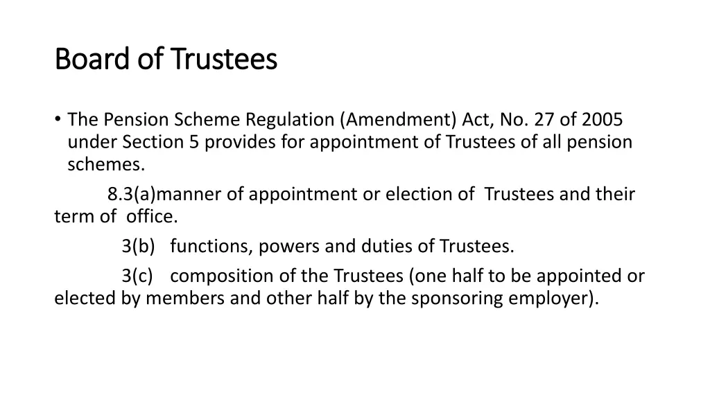 board of trustees board of trustees