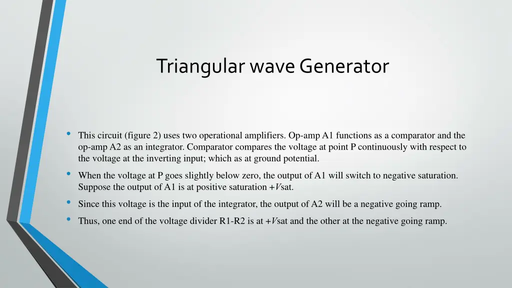 triangular wave generator