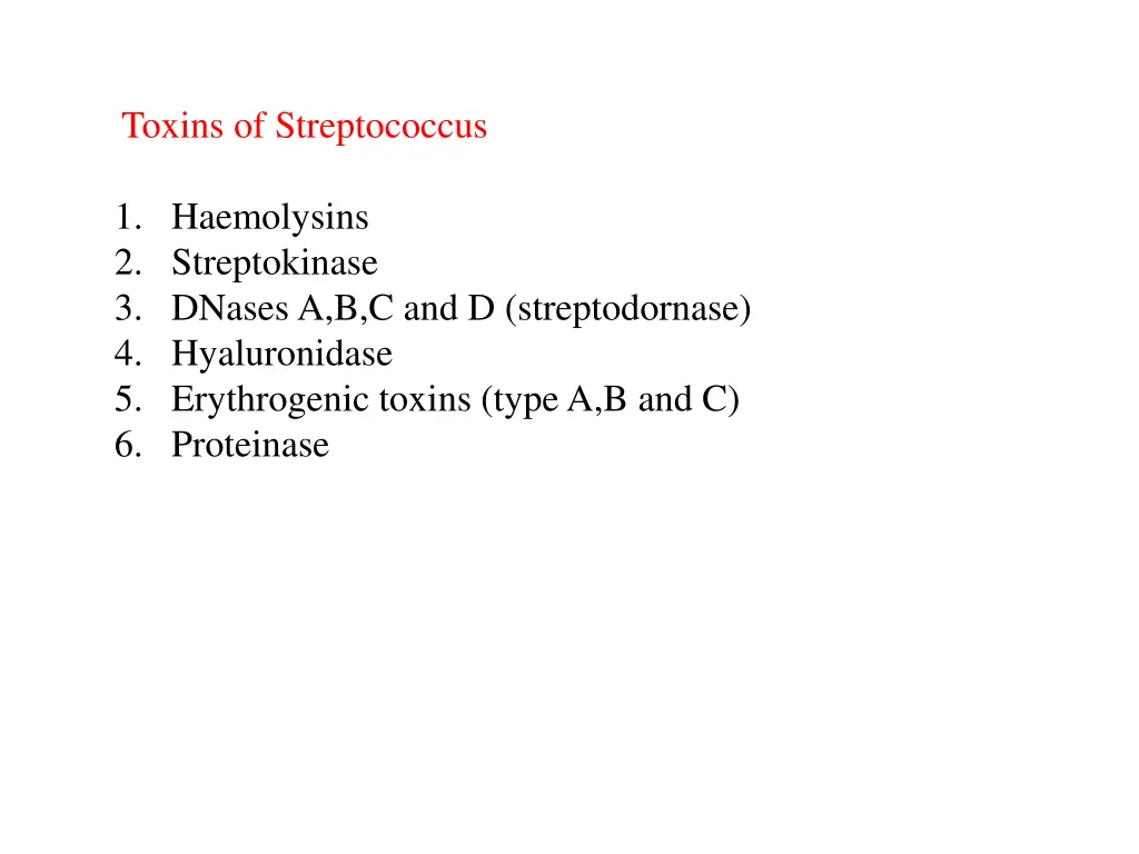 toxins of streptococcus