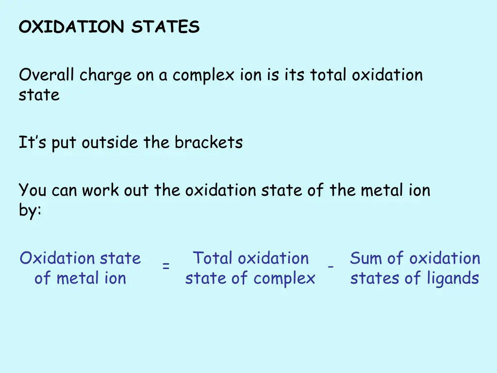 oxidation states