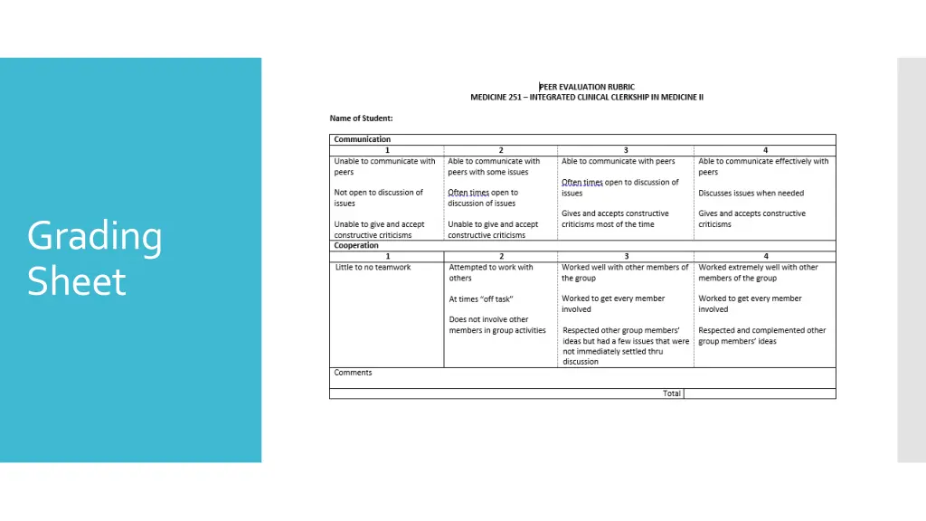 grading sheet 3