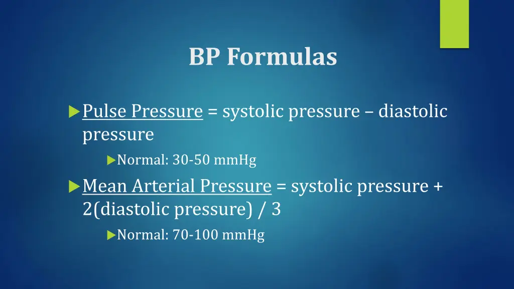 bp formulas