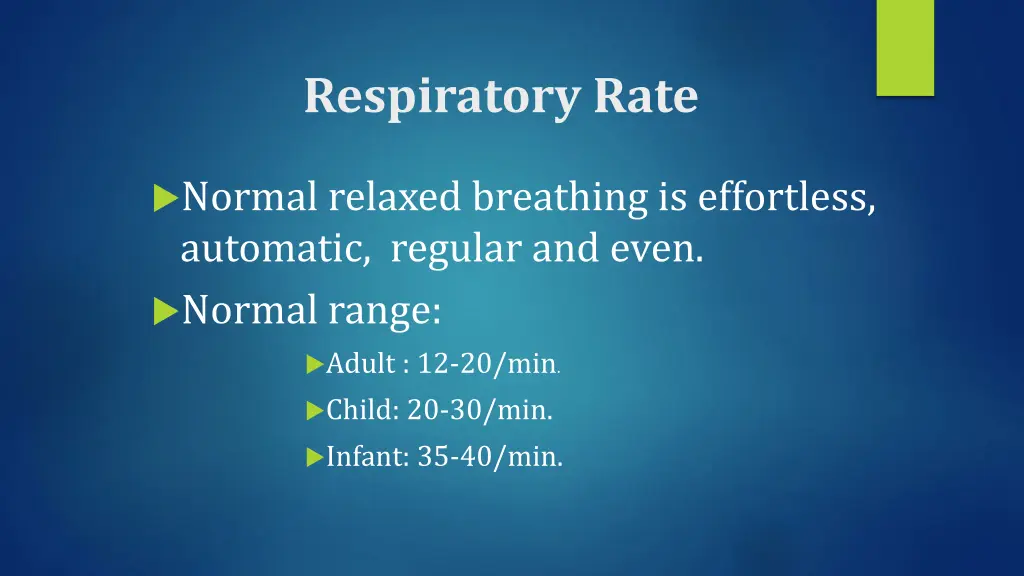 respiratory rate