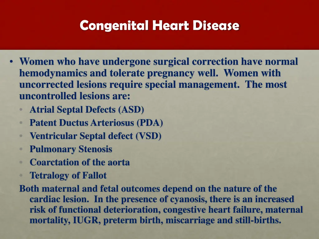 congenital heart disease