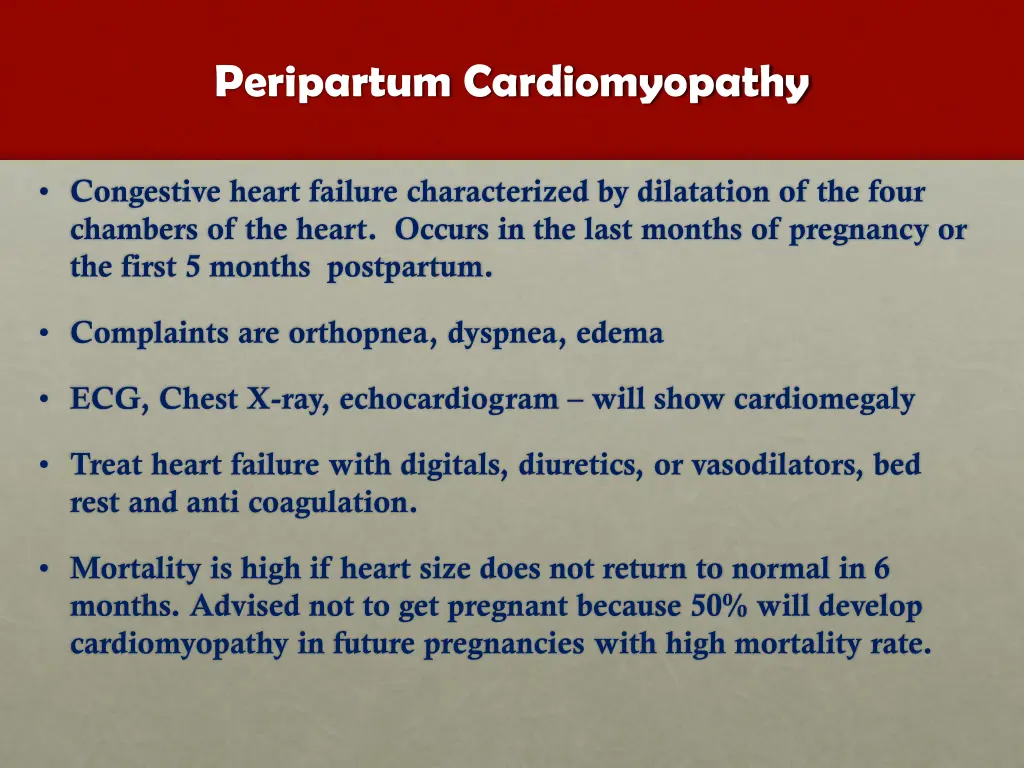 peripartum cardiomyopathy