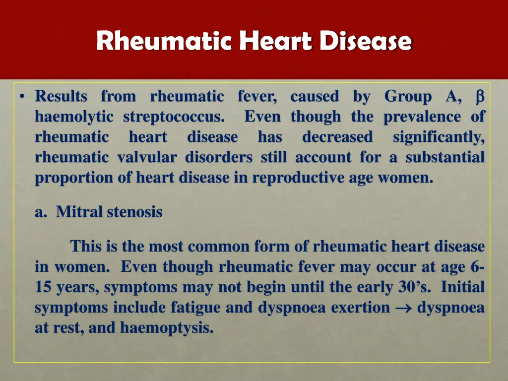 rheumatic heart disease