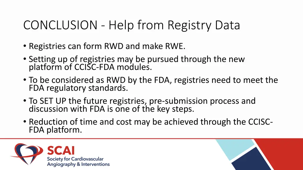 conclusion help from registry data