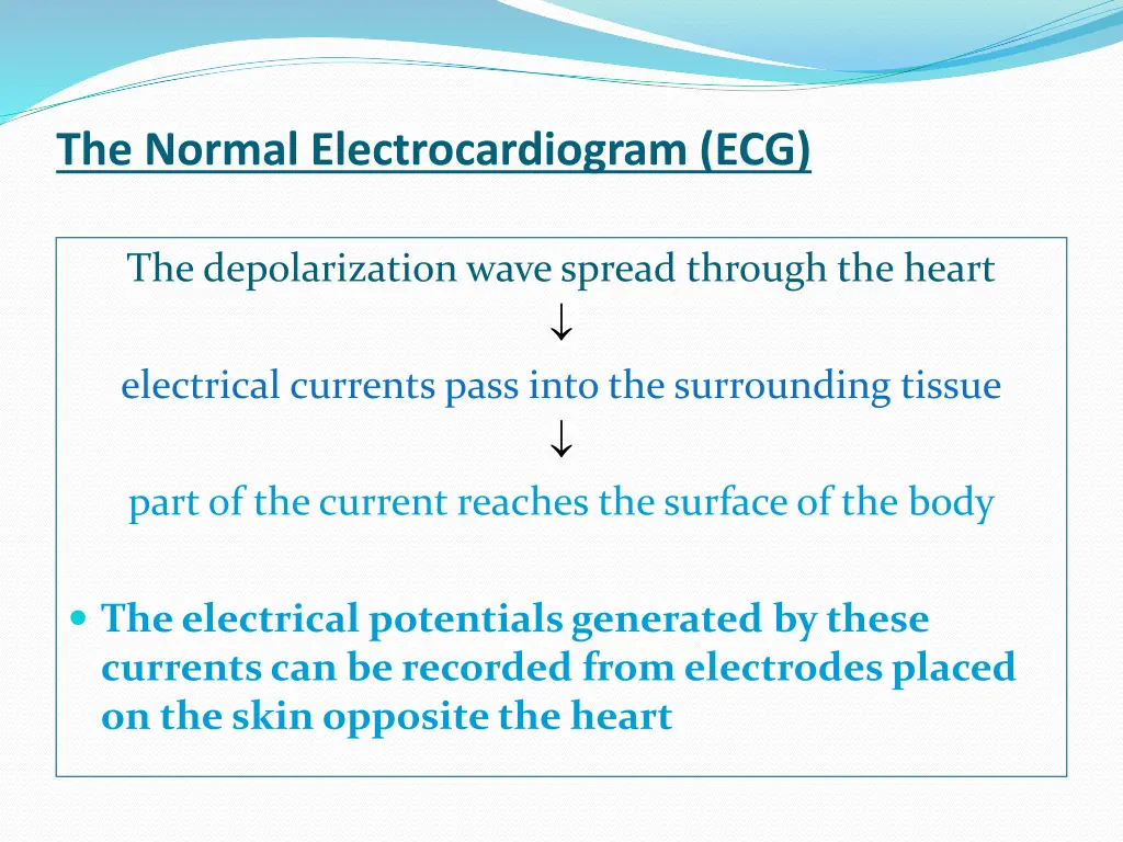 the normal electrocardiogram ecg