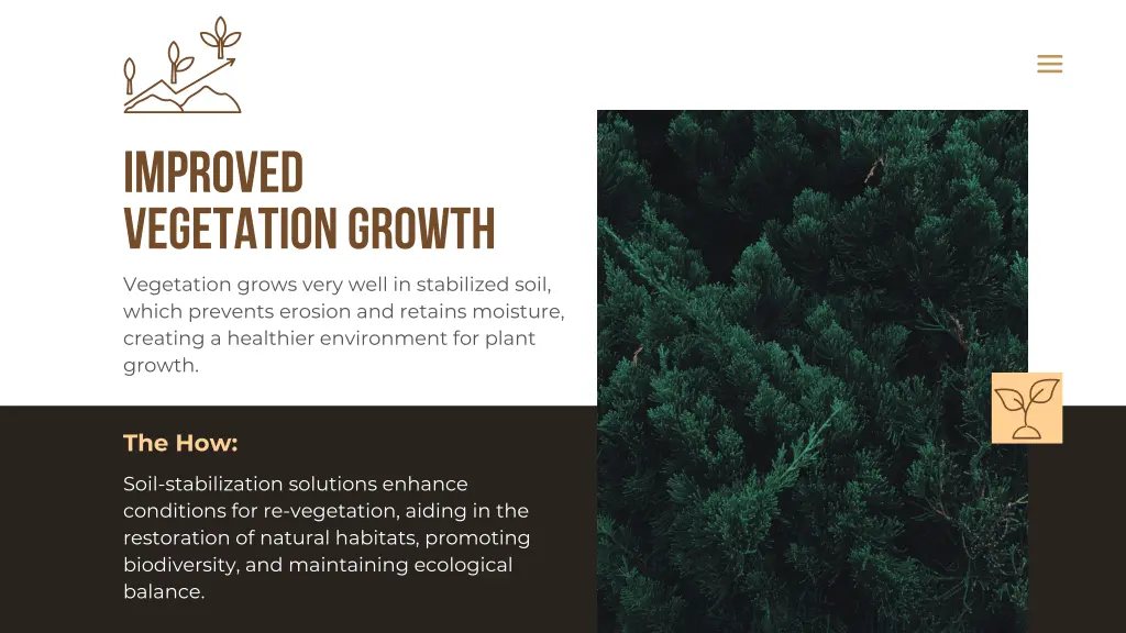 improved vegetation growth