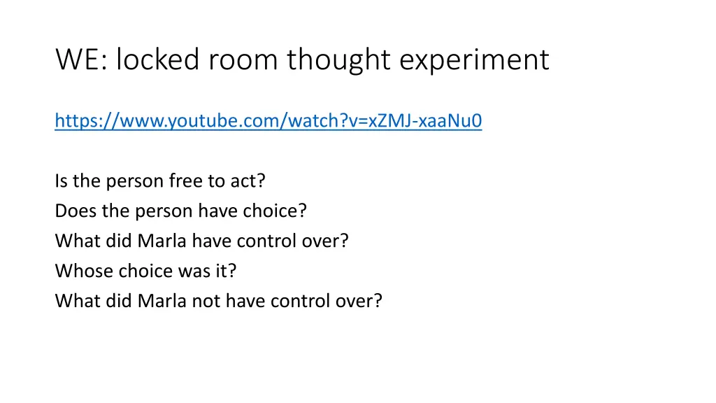 we locked room thought experiment