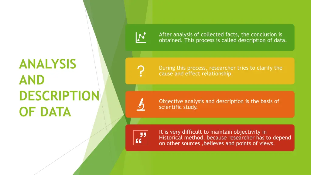 after analysis of collected facts the conclusion