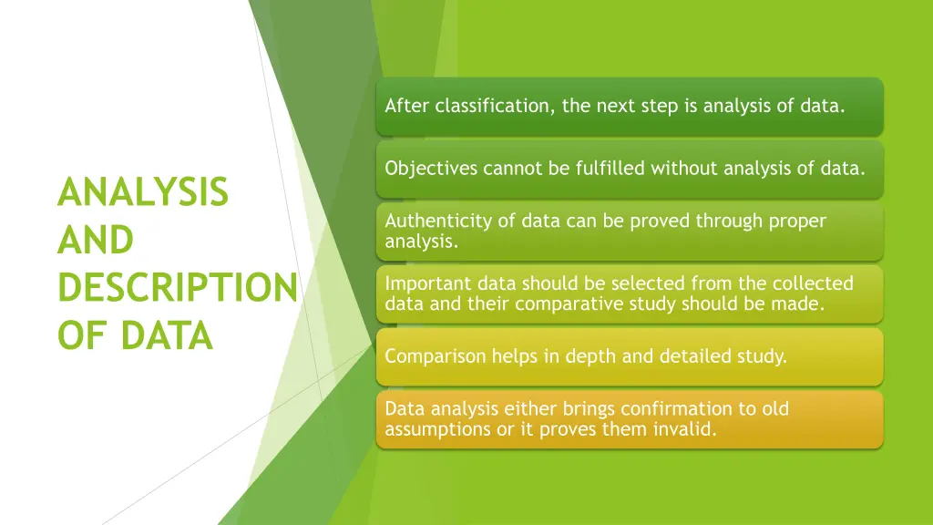 after classification the next step is analysis