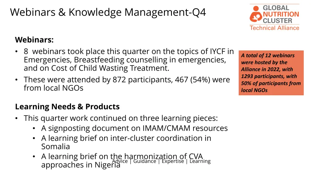 webinars knowledge management q4