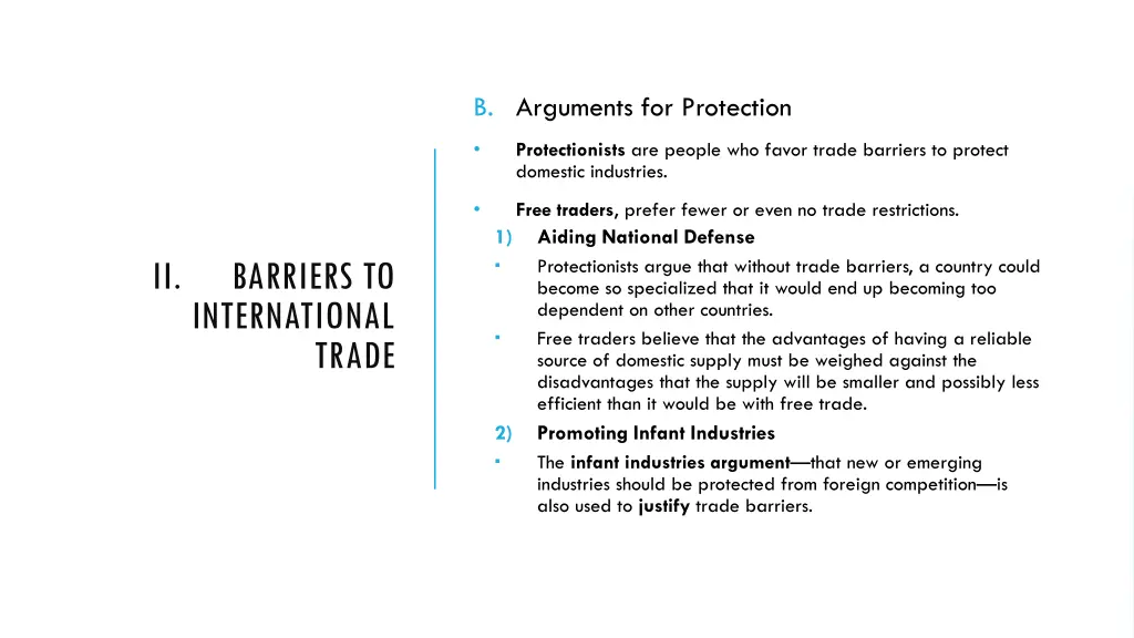 b arguments for protection