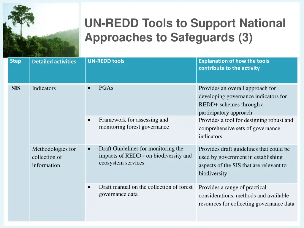 un redd tools to support national approaches 2