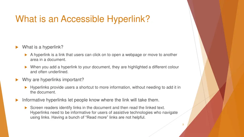 what is an accessible hyperlink