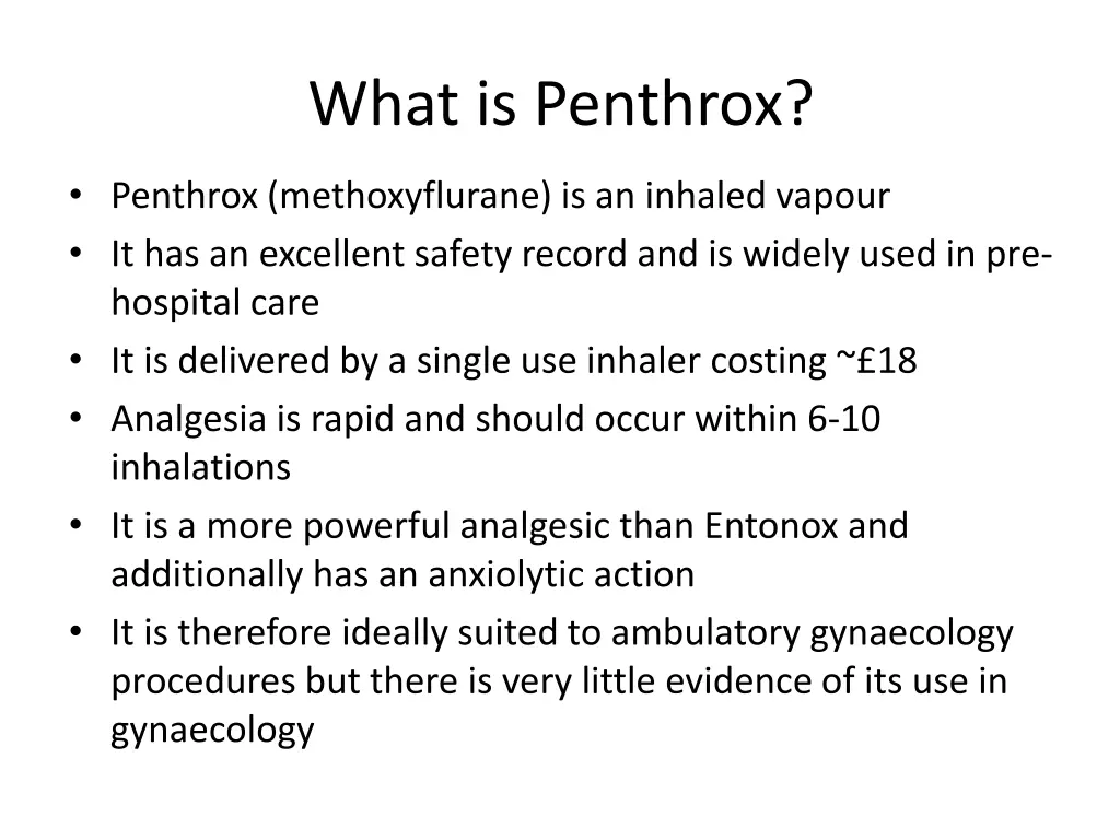 what is penthrox