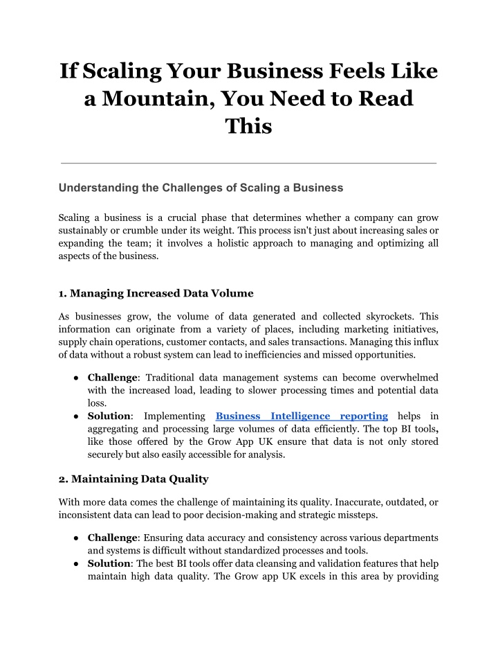 if scaling your business feels like a mountain