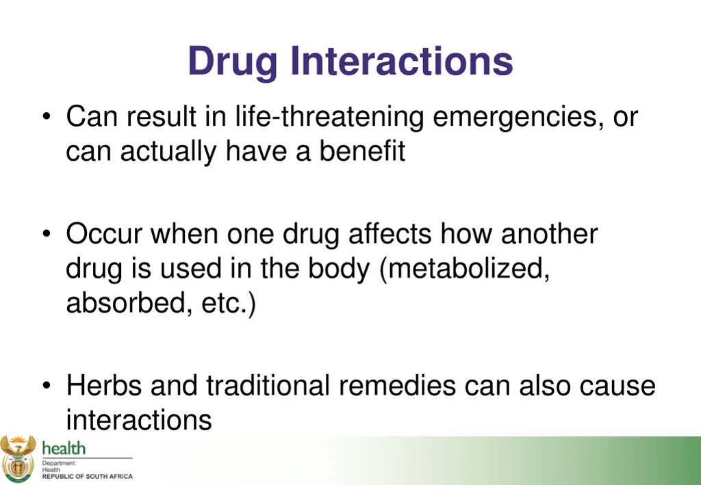 drug interactions