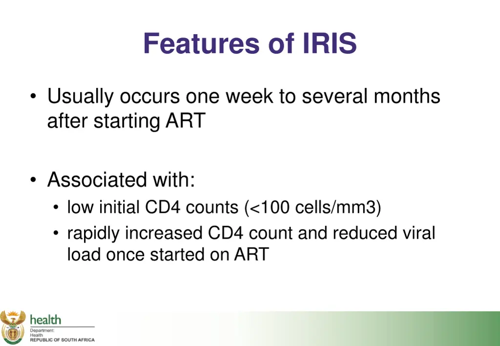 features of iris