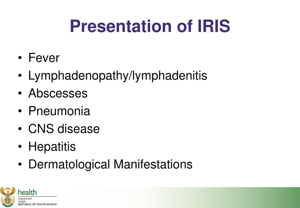 presentation of iris