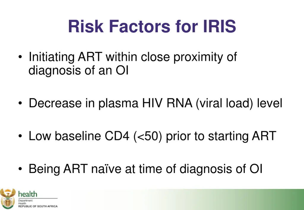 risk factors for iris